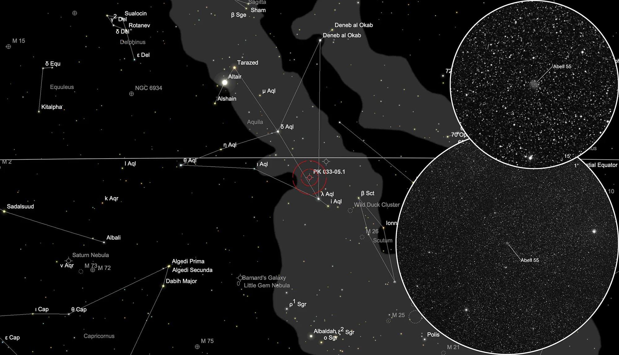 Finder Chart Planetary Nebula Abell 55