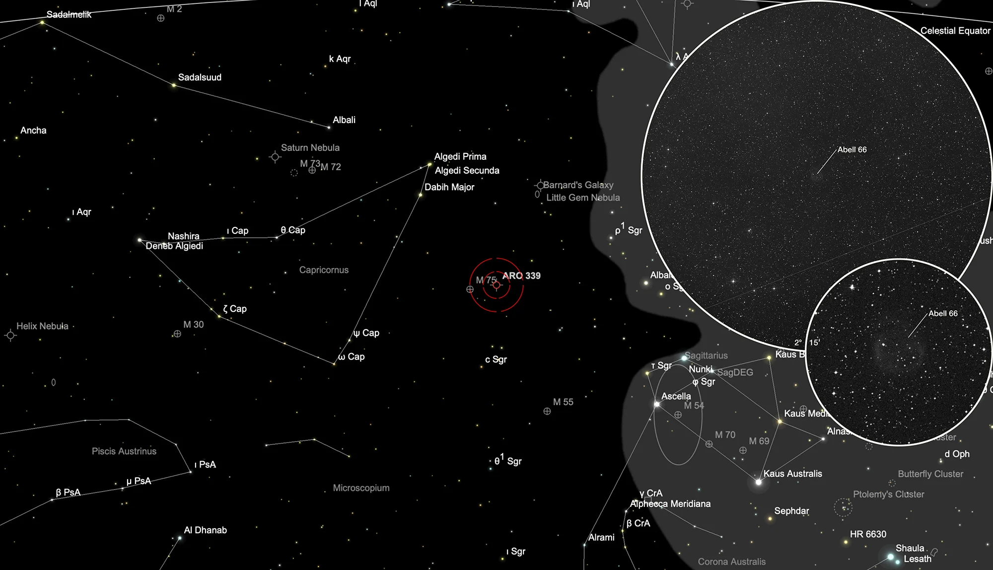 Finder Chart Planetary Nebula Abell 66