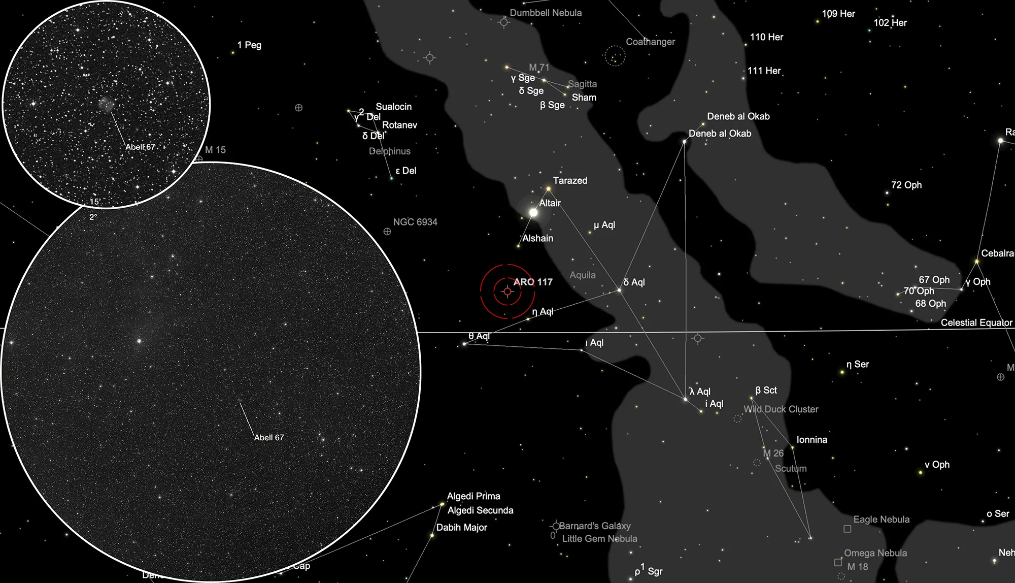 Finder Chart Planetary Nebula Abell 67