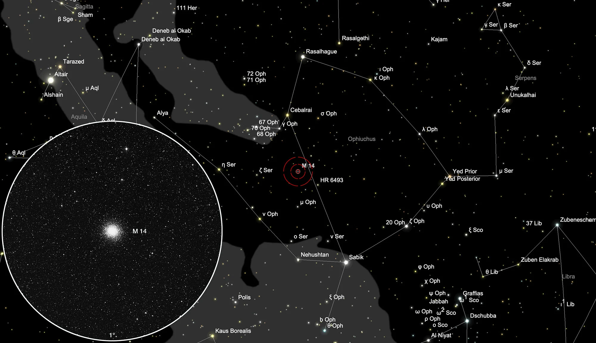 Finder Chart Globular Cluster Messier 14