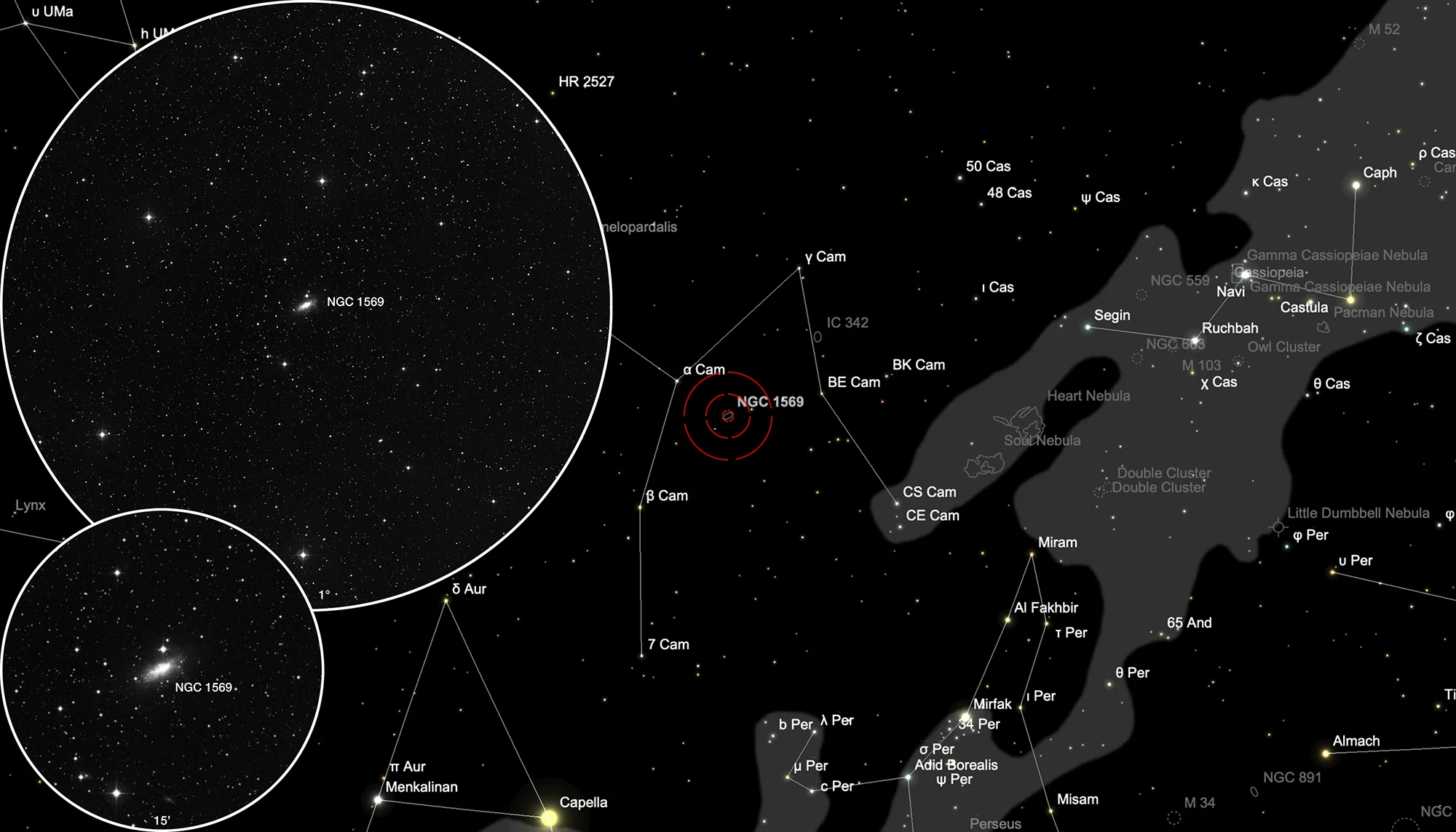 Finder Chart Galaxy NGC 1569 (Arp 210)