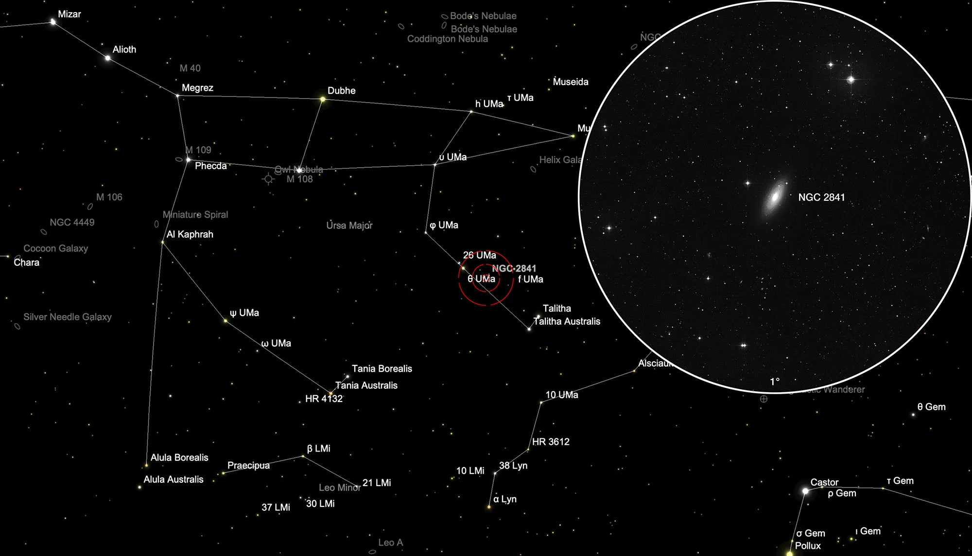 Auffindkarte Galaxie NGC 2841