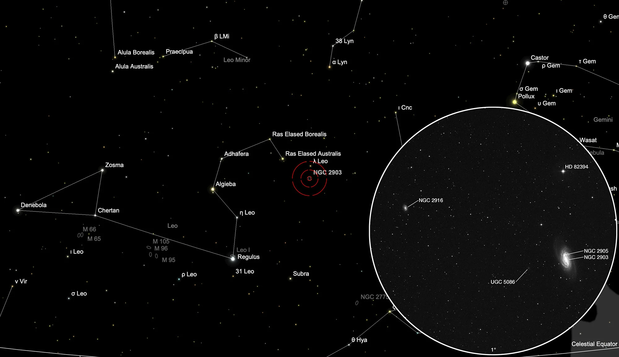 Finder Chart Galaxies NGC 2903 & NGC 2916