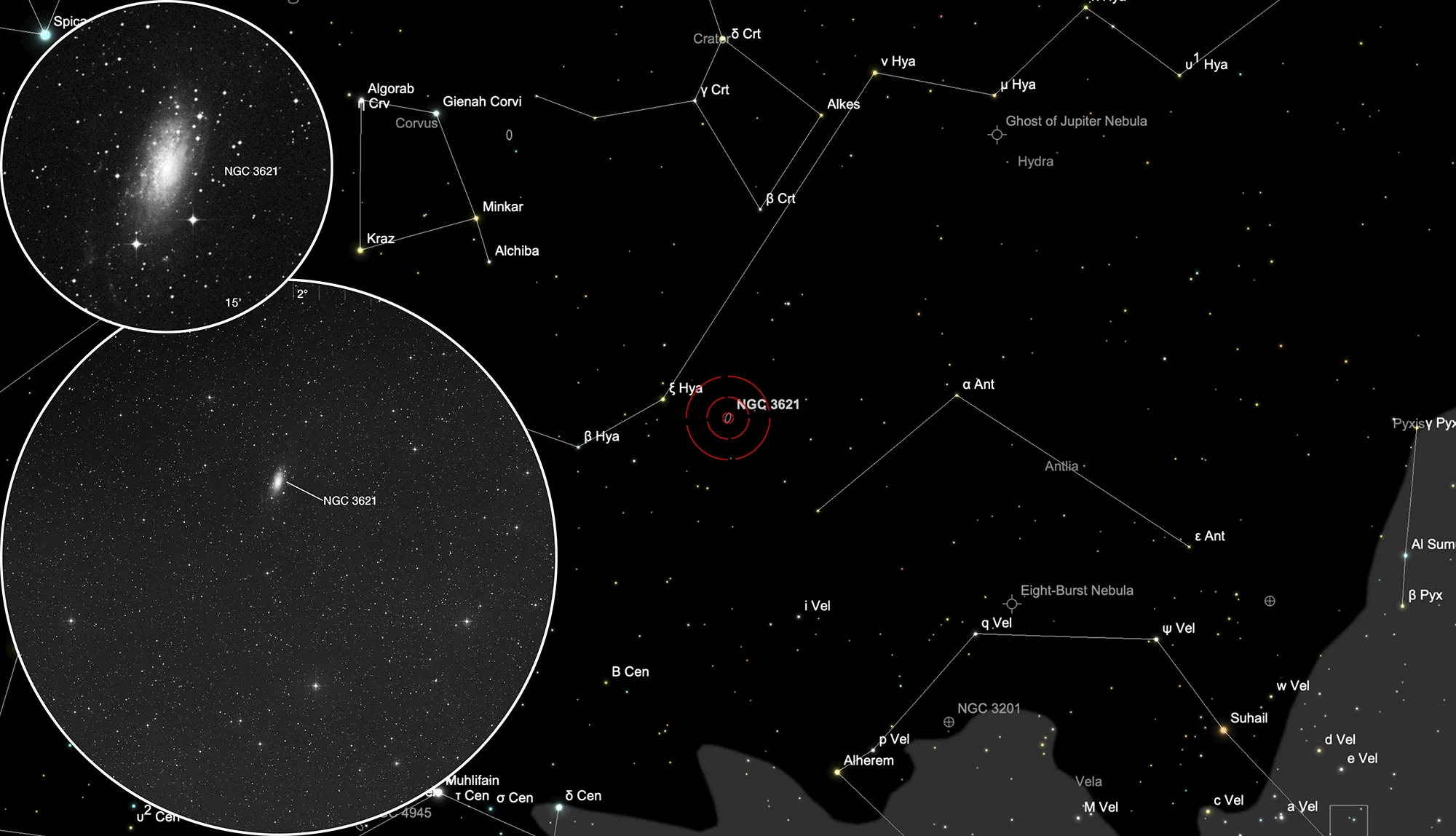 Finder Chart Galaxy NGC 3621
