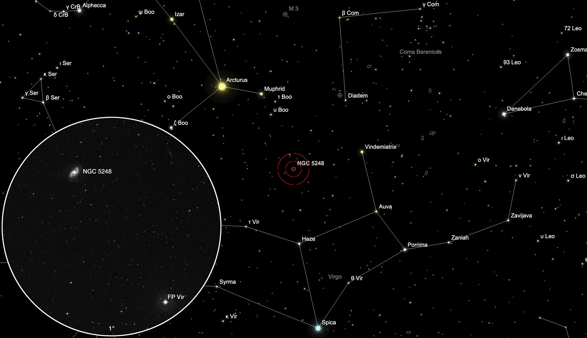 Finder Chart Galaxy NGC 5248