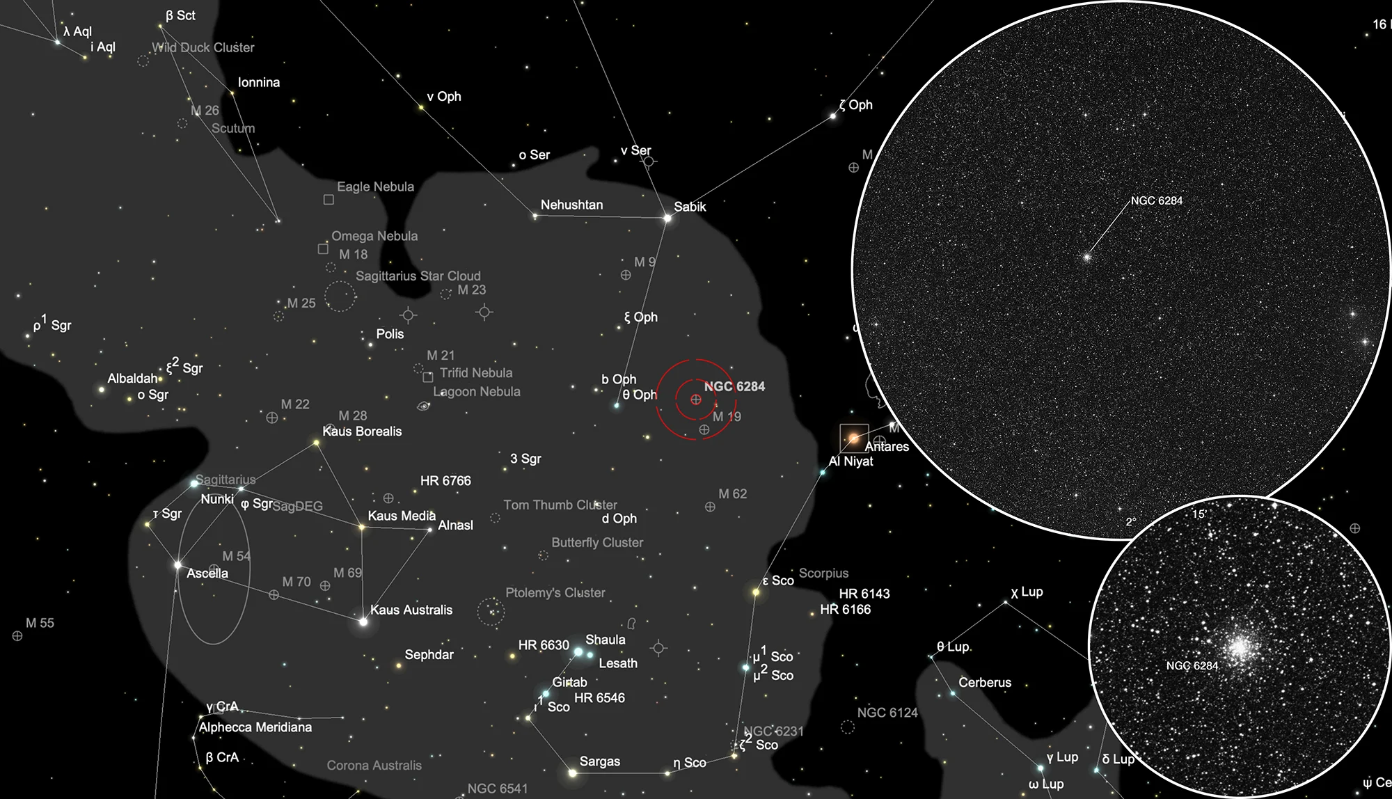 Finder Chart Globular Cluster NGC 6284