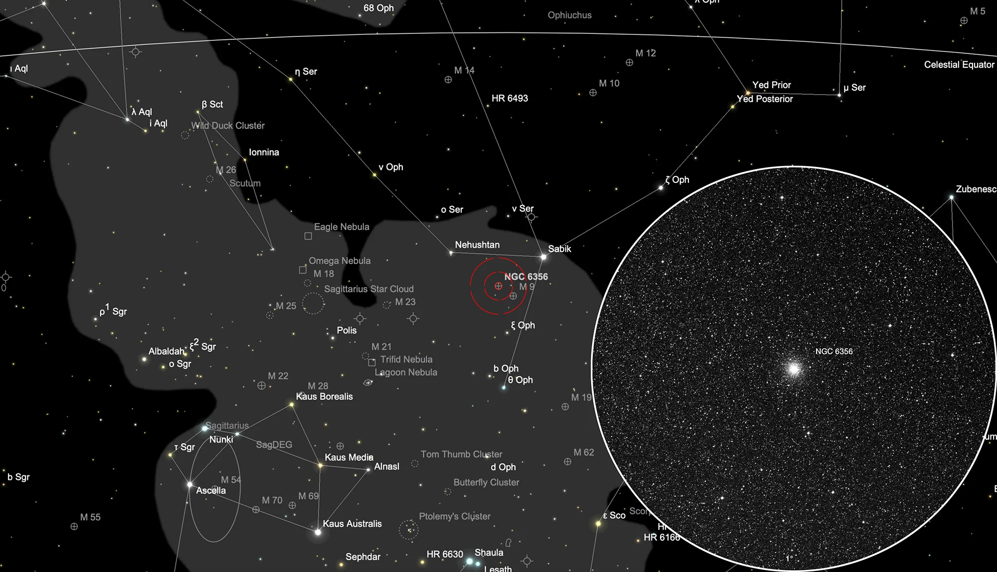 Finder Chart Globular Cluster NGC 6356