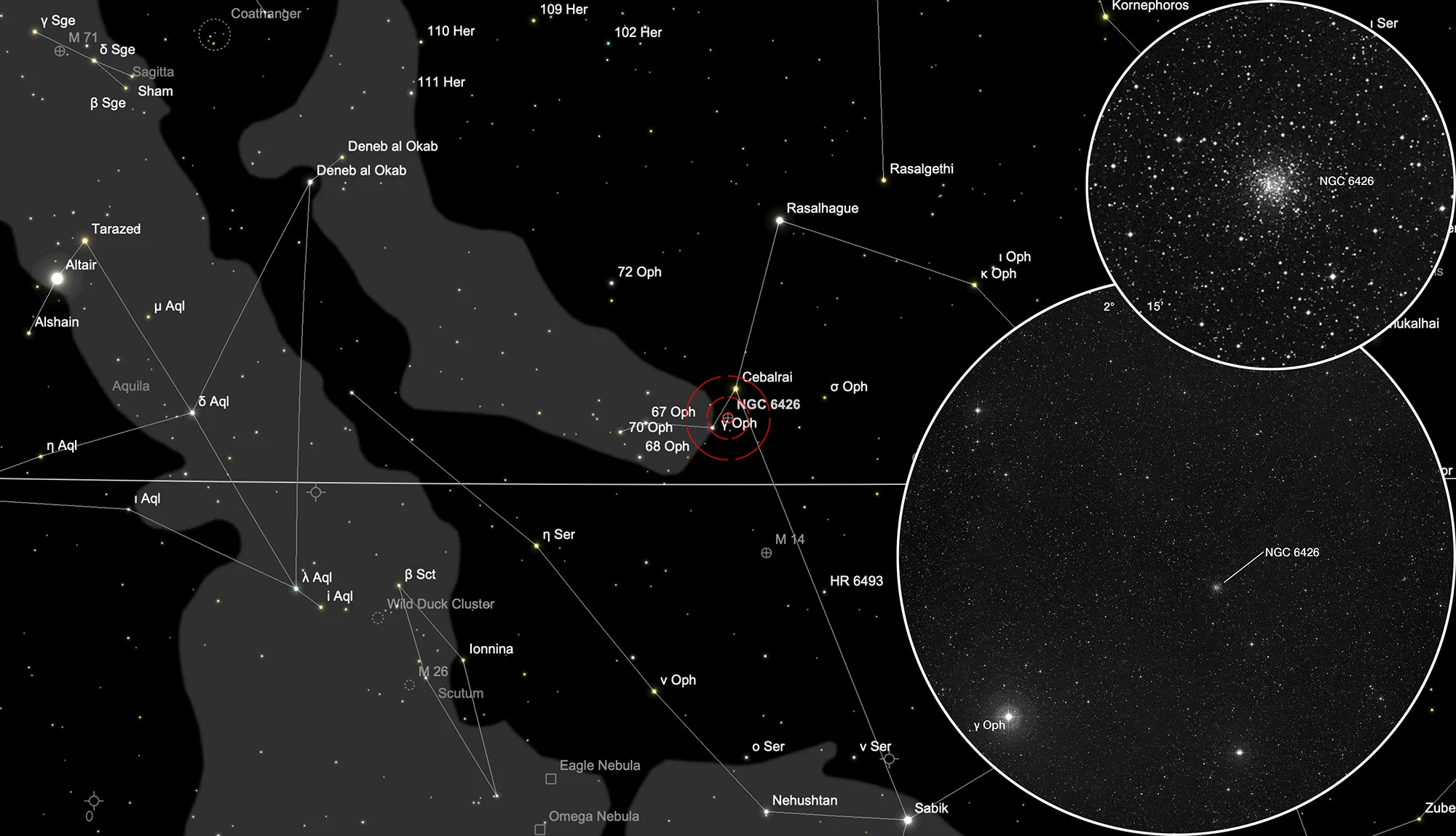 Finder Chart Globular Cluster NGC 6426