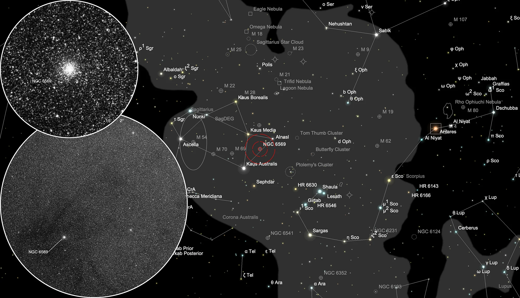Auffindkarte Kugelsternhaufen NGC 6569