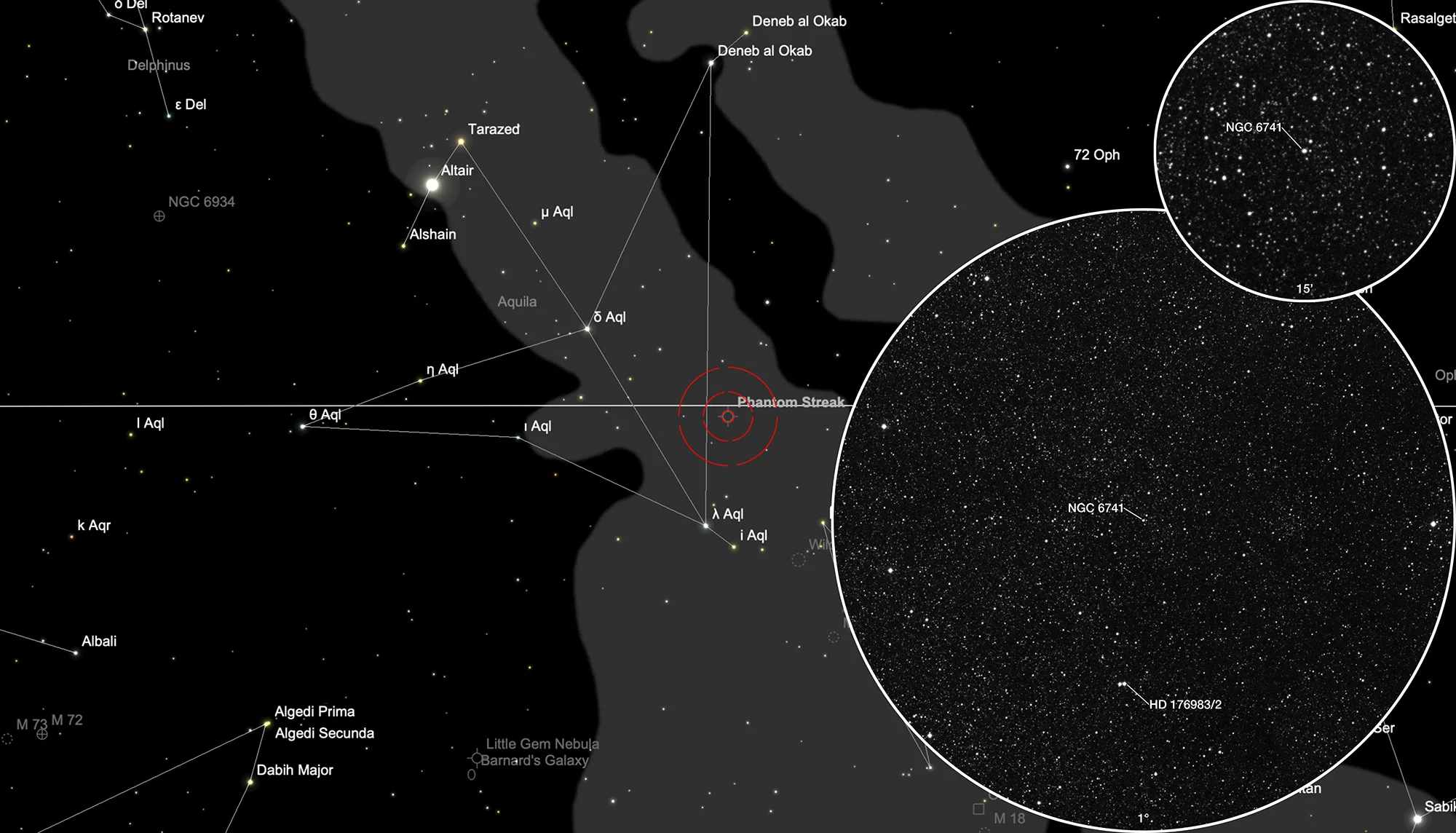 Auffindkarte Phantomstreifen-Nebel (NGC 6741)