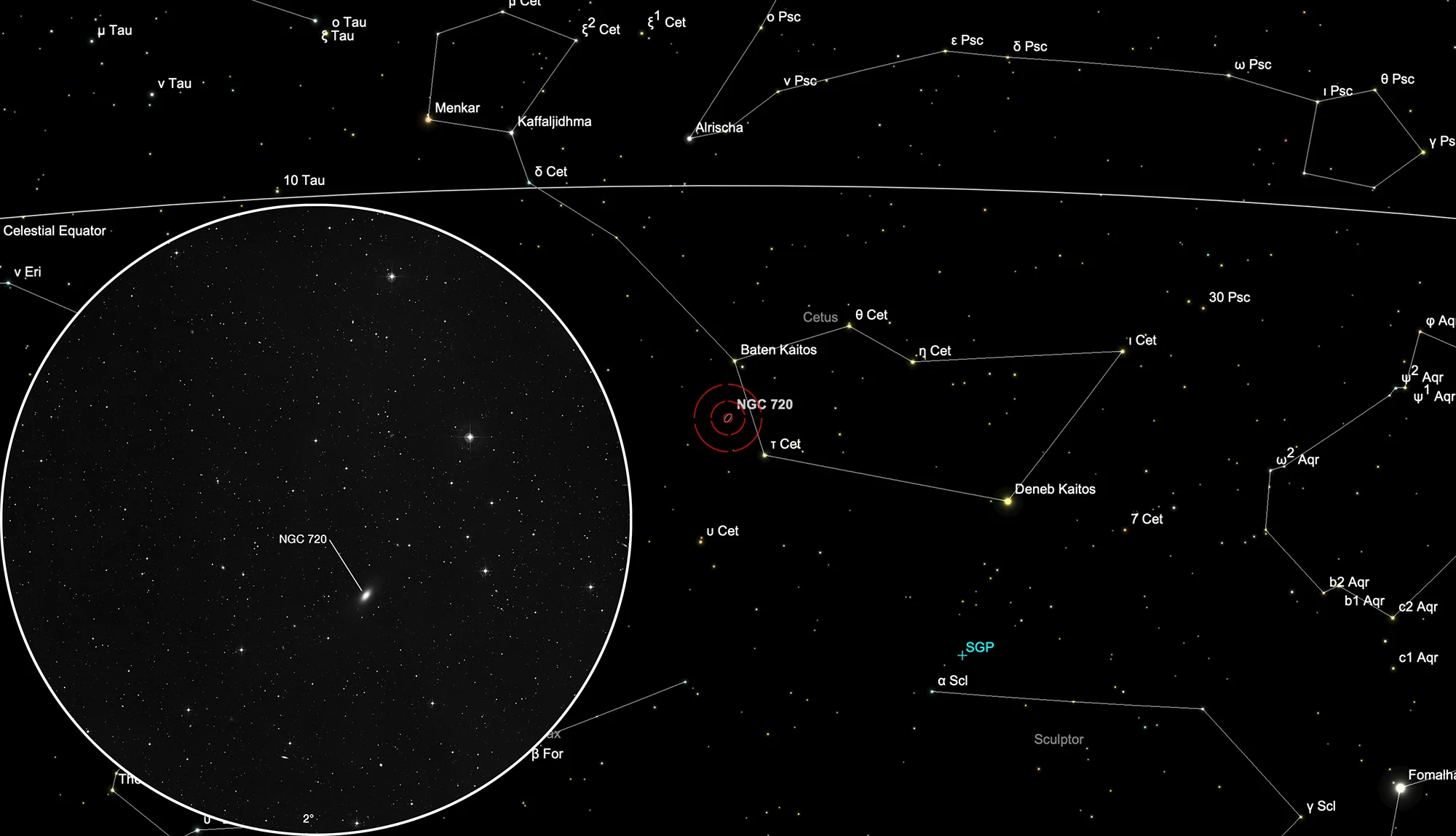 Finder Chart Galaxy NGC 720