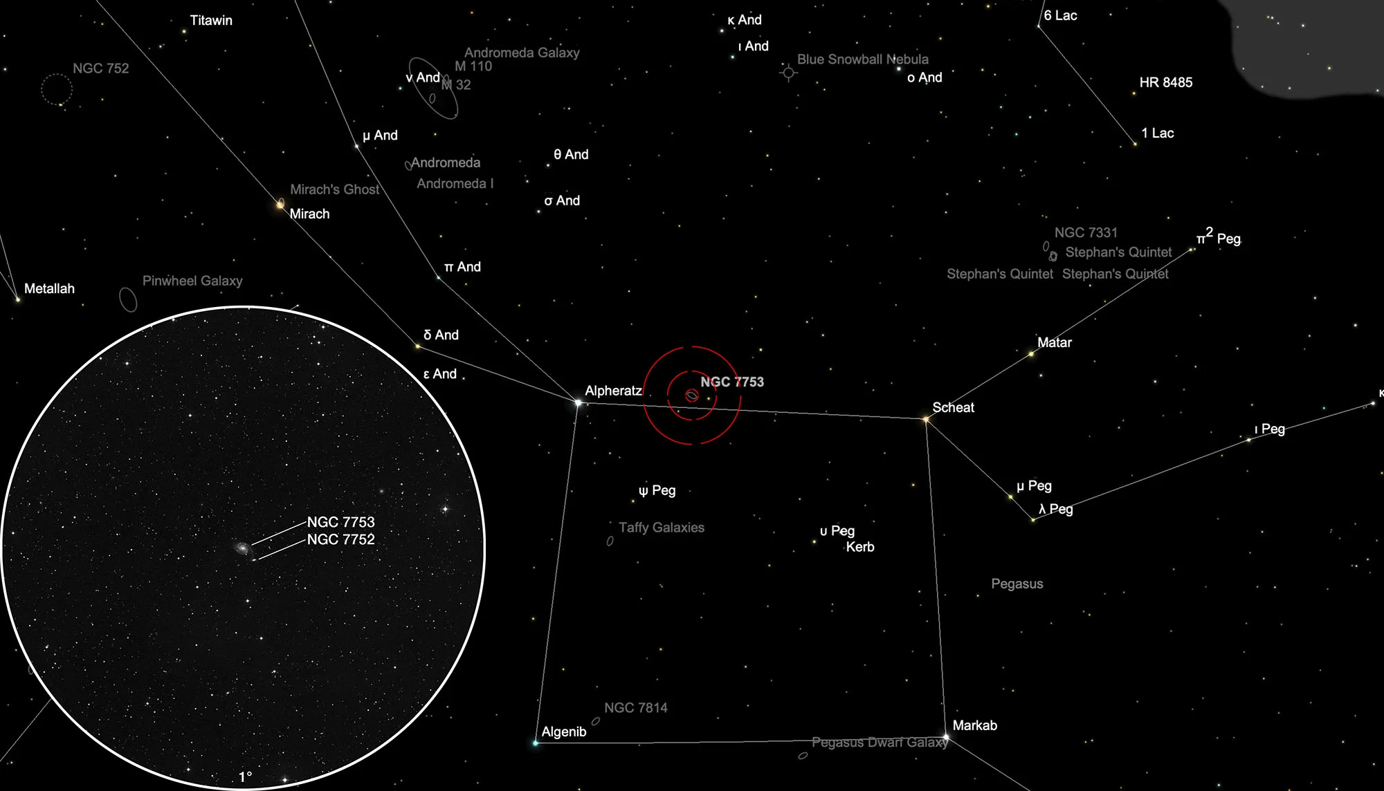Finder Chart Galaxies NGC 7752 & NGC 7753