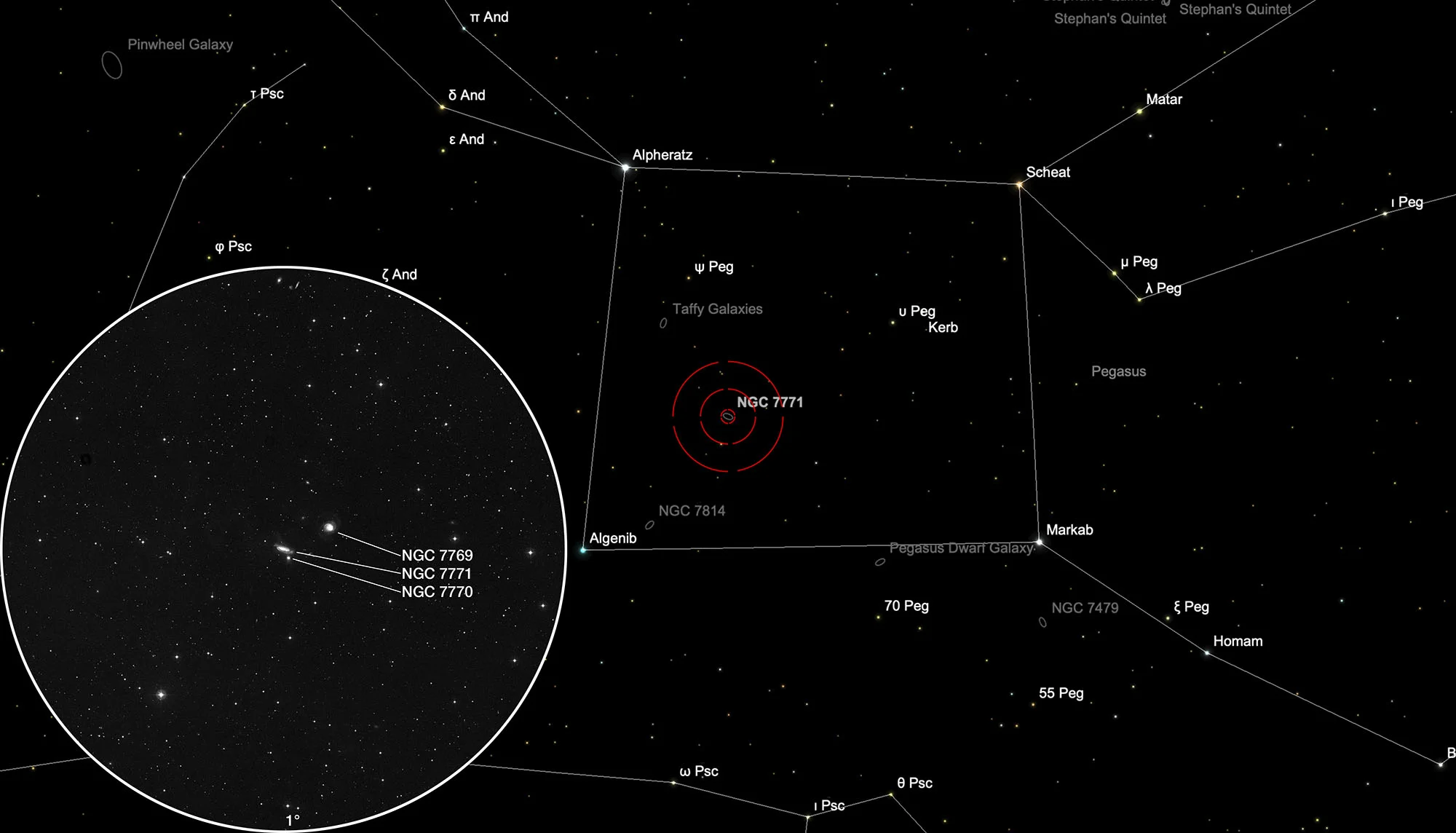 Finder Chart NGC 7771 Galaxy Group