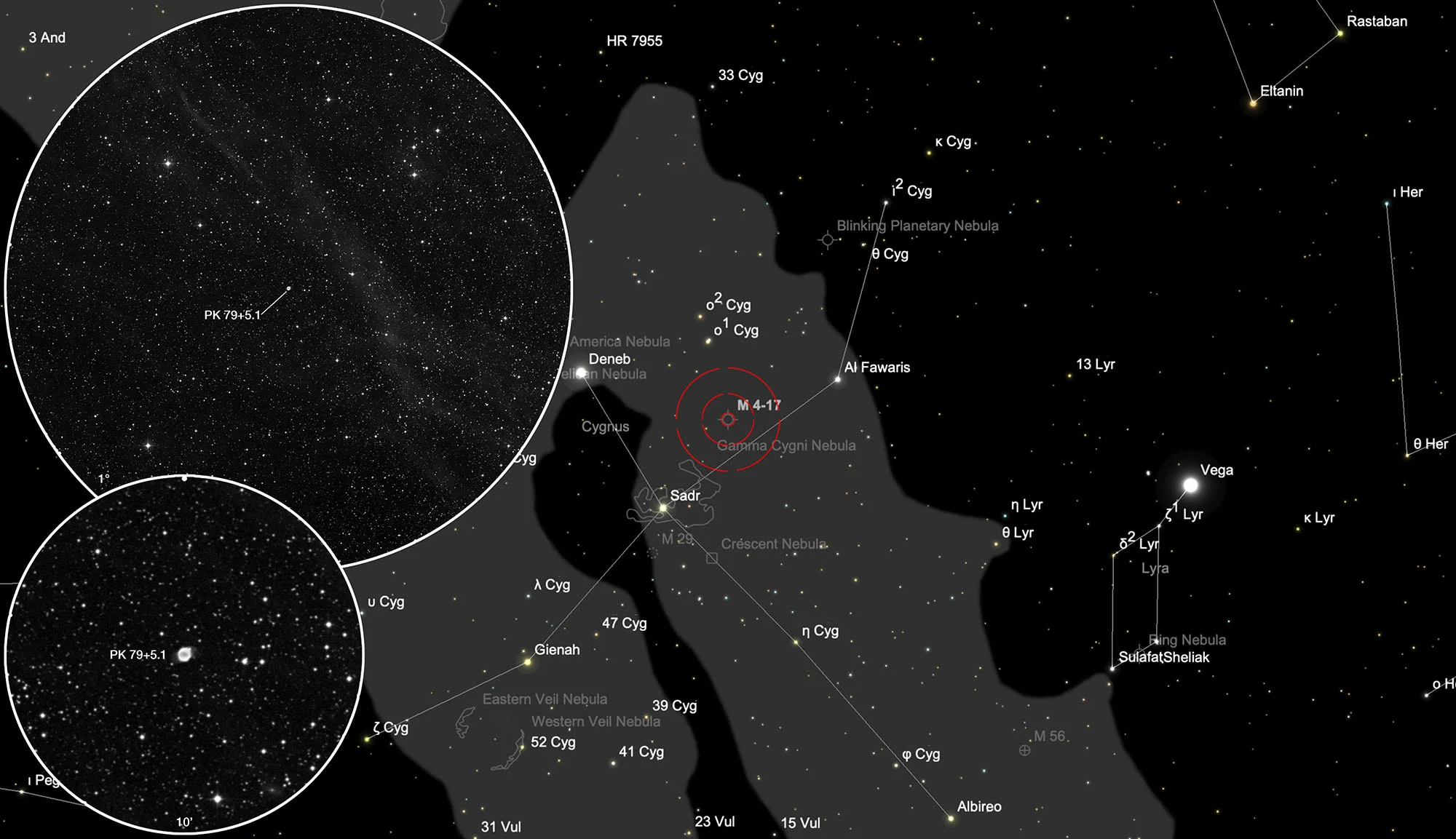 Finder Chart Planetary Nebula Minkowski 4-17