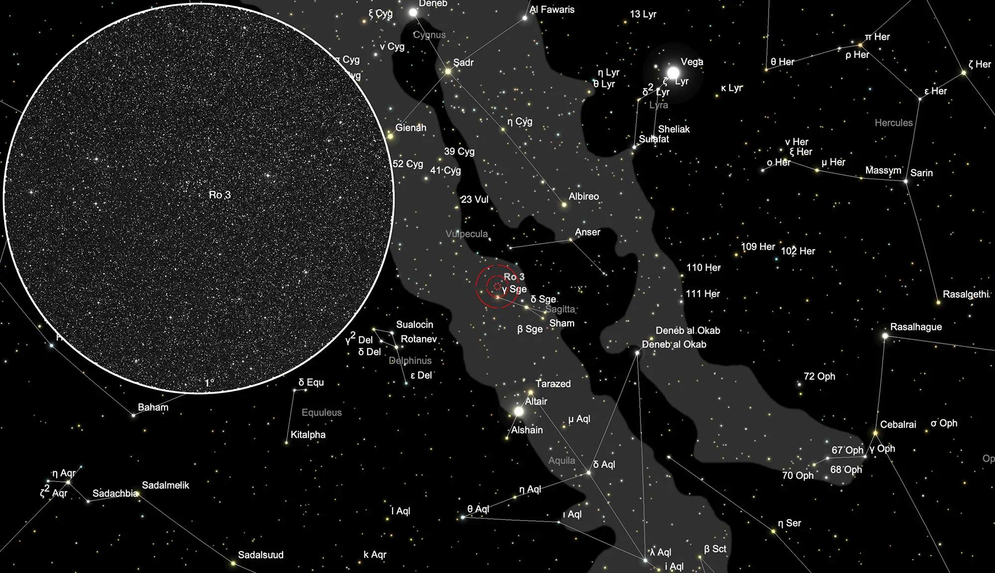 Finder Chart Open Cluster Roslund 3